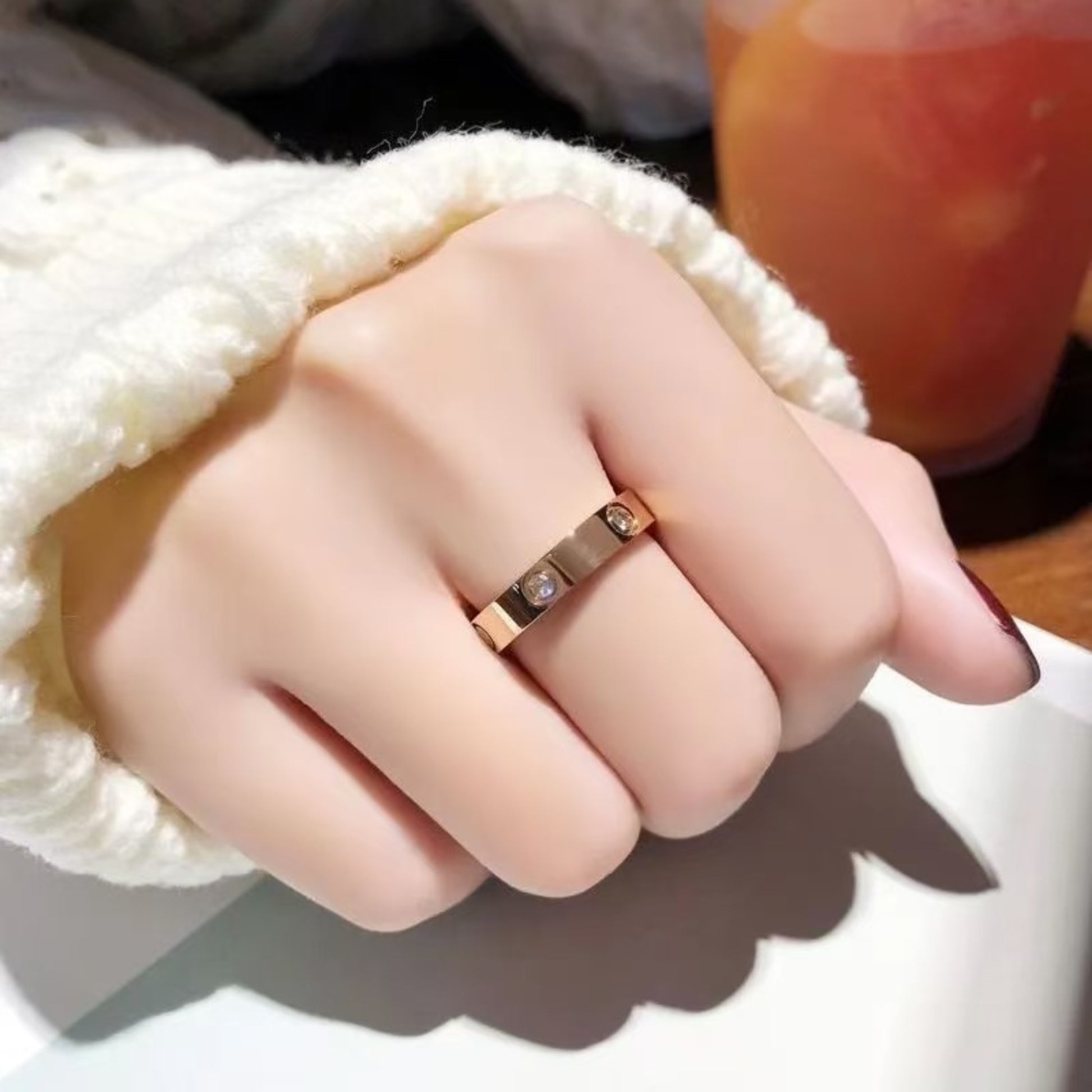 INS style couple rings, minimalist everyday jewelry for lovers