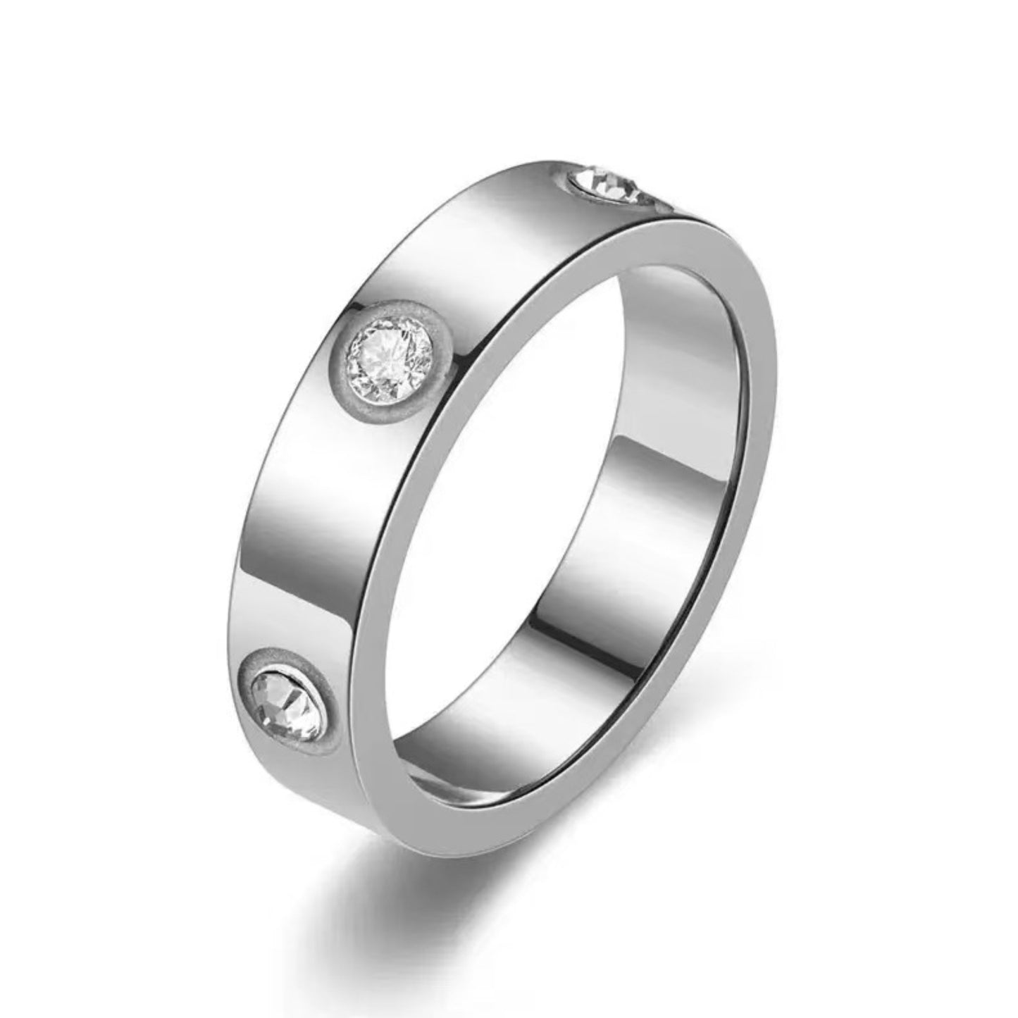 ilver titanium steel couple rings, waterproof minimalist engagement jewelry